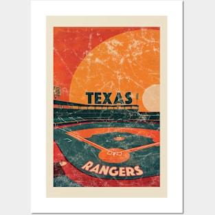 Midcentury Texas Rangers Stadium Posters and Art